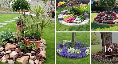 How to add elegance to your garden with flowers under tree and garden islands