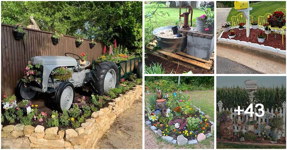 48 Shimmering Small Backyard Landscaping with Recycled Garden Projects