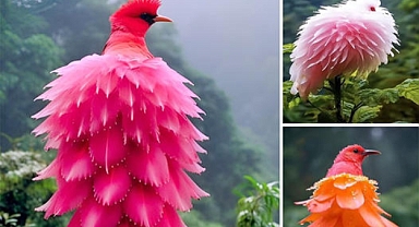 Enchanted Elegance: Marvel at the Vibrant Blossoms Resembling Birds