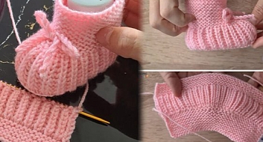 BABY KNIT SHOES YOU CAN MAKE EASILY