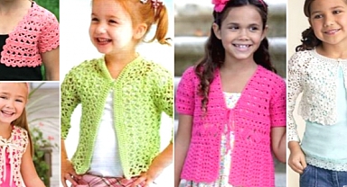 Beautiful crochet bolero for girl / Step-by-step tutorial course