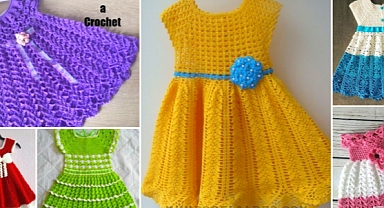 Beautiful crochet girl dresses vestidosSuper tutorial step by step