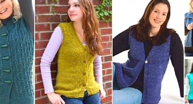 Beautiful two-needle vests for women / Step-by-step tutorial course