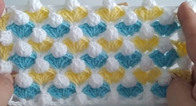 Crochet Easy 3D Baby Blanket