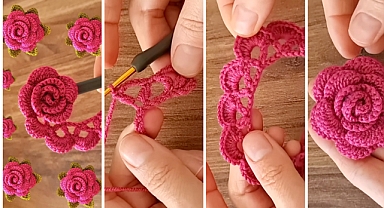 Crochet Red Roses
