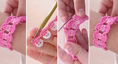 Crochet Summer Buttons Bracelet