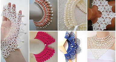 Most useful 50 Crochet fancy knit neck collars, ben neck collars designes