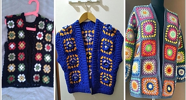 Party wear Cardigan #crochetknit - New Amazing Shrugs - Granny Square Jacket Designing