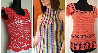 POPULAR CROCHET KNIT BLOUSE PATTERN