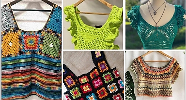 stylish and beautiful crochet luxury blouse design/ crop top Designe